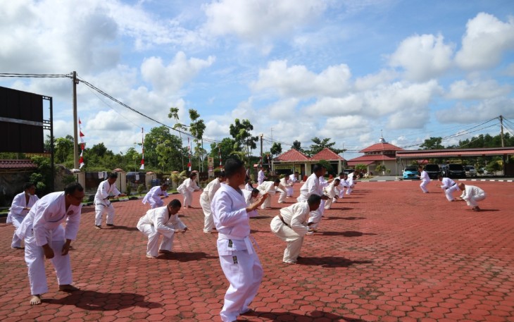 Ujian Kenaikan Pangkat Beladiri Polri di Polres Bintan