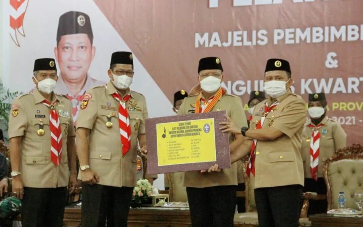 Komjen (Purn) Budi Waseso Lantik Pengurus Kwartir Daerah Gerakan Pramuka Bengkulu Masa Bakti 2021-2026