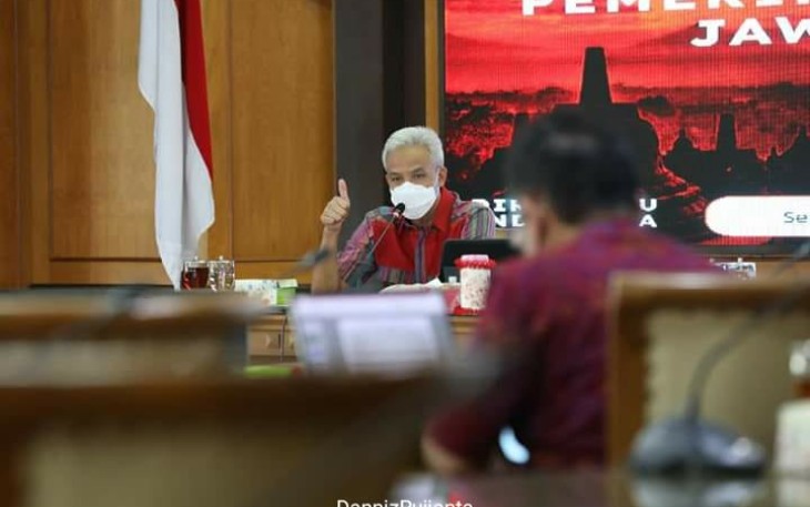 Gubernur Jawa Tengah Ganjar Pranowo Saat Koordinasi Bupati Blora 