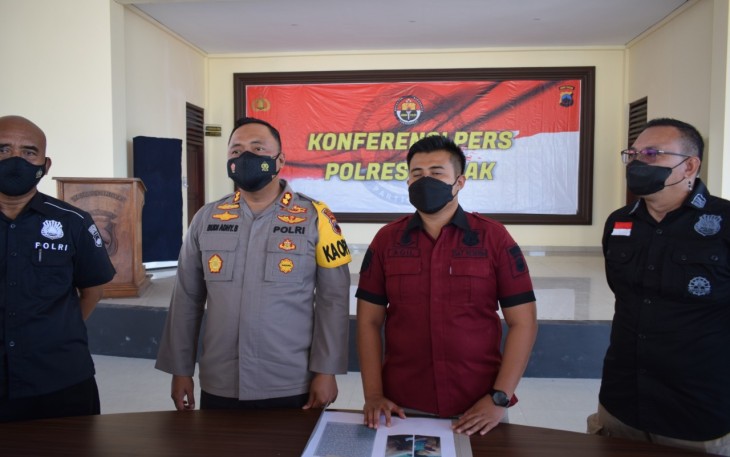 Kapolres Demak, AKBP Budi Adhy Buono dalam konferensi pers