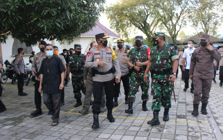 Dandim 1016 Palangka Raya Dampingi Kapolda dan Danrem Patroli Rumah Ibadah Jelang Natal