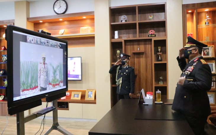Kapolda Bengkulu Ikuti Upacara Peringatan Hari Kesaktian Pancasila 2021