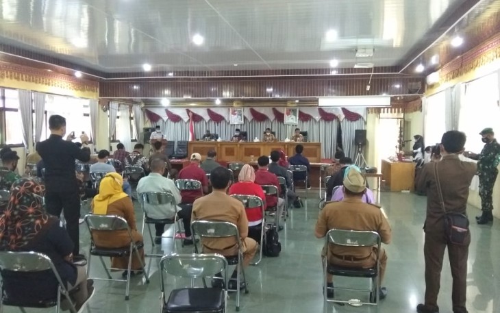 Kesbangpol Lampung barat gelar Sosialisasi Undang-undang politik tahun 2021 Bertempat aula kagungan pemkab lambar