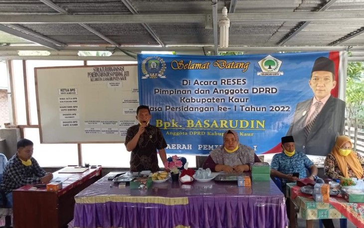 Basarudin Anggota DPRD Kabupaten Kaur Jaring Aspirasi Warga