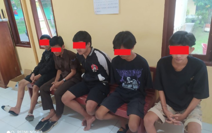 5 Pelaku saat diamankan