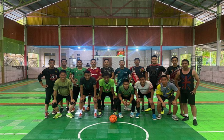 Satgas Pamtas Yonif 645/Gty Olahraga Bersama Tentera Diraja Malaysia