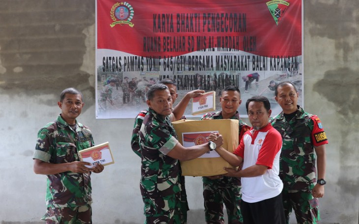 Tim Wasev Mabes TNI saat Kunker ke Teritorial Satgas Pamtas RI-MLY Sektor Barat Yonif 645/Gty