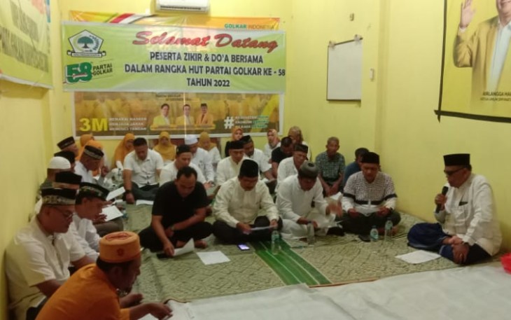 DPD II Golkar Aceh Timur saat Gelar Doa dan Zikir Bersama