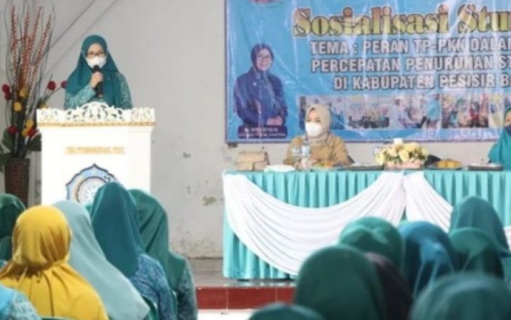 TP-PKK Pesisir Barat saat Sosialisasi Stunting