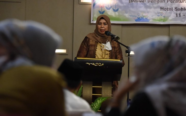 Ketua Lembaga Koordinasi Kesejahteraan Sosial (LKKS) Provinsi Kepri Hj Dewi Kumalasari Ansar Ahmad secara langsung menghadiri workshop penyusunan Standar Operating Procedure (SOP) 