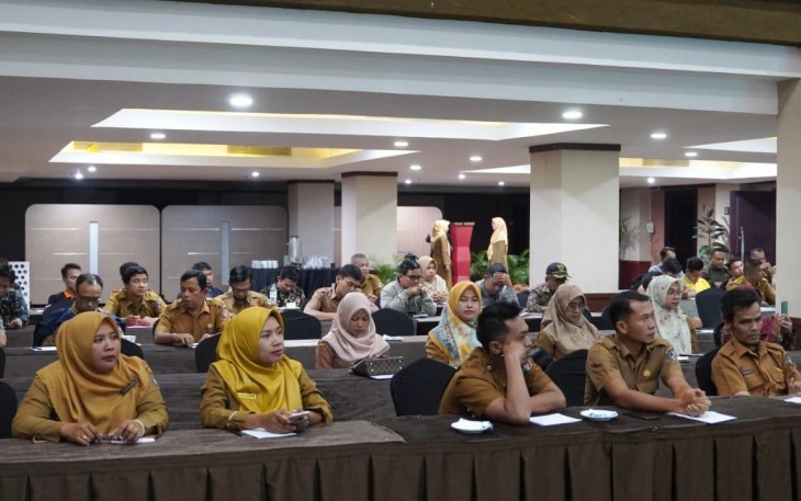 Suasana bimtek pengelolaan dan pelaporan keuangan nagari bagi 79 Sekretaris Nagari se Kabupaten Limapuluh Kota.