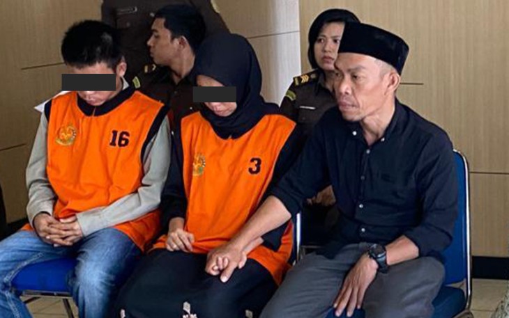 Dua Sejoli di Bengkulu Utara saat terima Restorative Justice