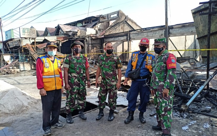 Kebakaran ruko, di Jl Rajawali Induk, Kelurahan Bukit Tunggal, Kecamatan Jekan Raya, Kota Palangka Raya