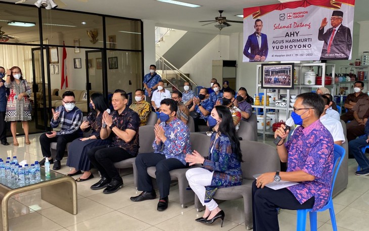 Kunjungan AHY di Pabrik Maspion Sidoarjo, Jawa Timur 