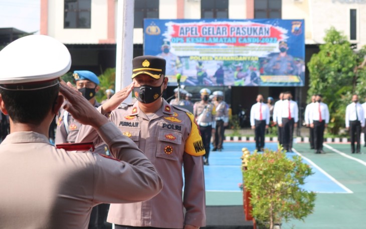 Apel gelar pasukan Operasi Keselamatan Candi 2022 Polres Karanganyar