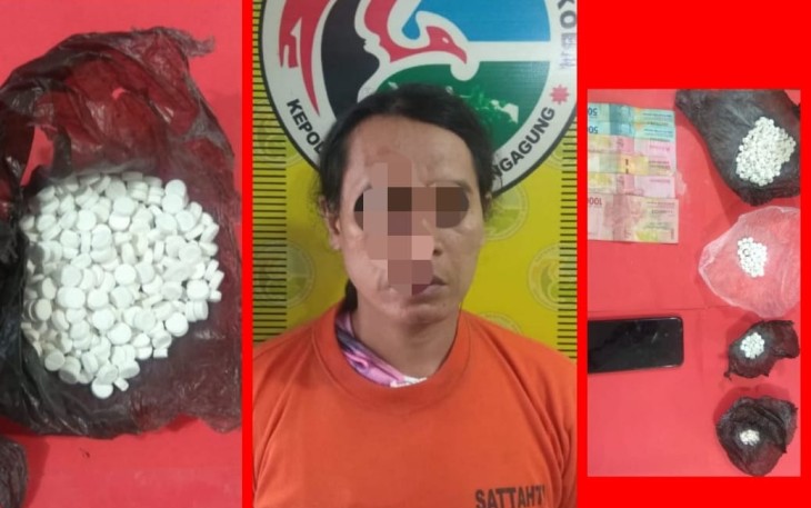 Tersangka dan barang bukti saat diamankan