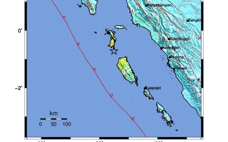 Guncangan Gempa di Kabupaten Nias Selatan