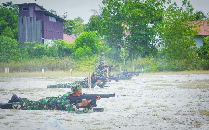 Korem 121/Abw Gelar Latihan Menembak Ringan
