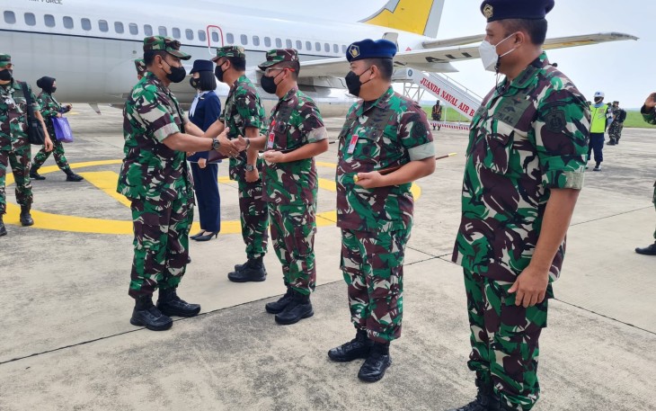 Danlanud Muljono Sambut Pangkoopsudnas di Join Baseops Lanudal Juanda