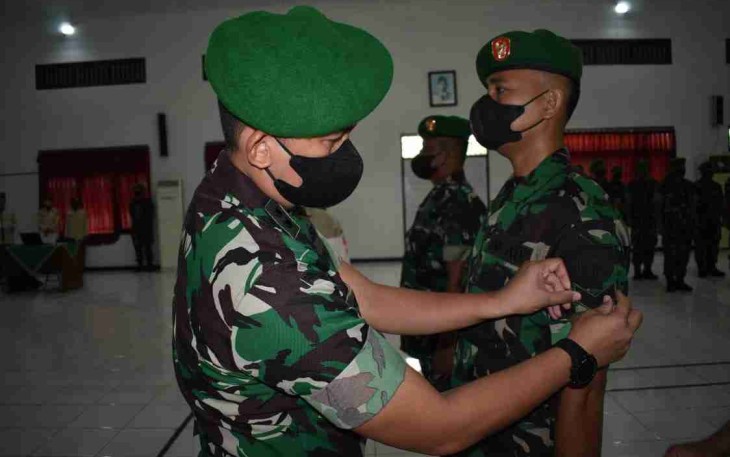 173 Prajurit Korem 071/Wijayakusuma Naik Pangkat