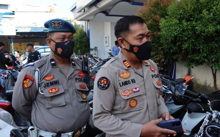 Polrestabes Makassar Amankan Ratusan Unit Kendaraan Roda Dua 