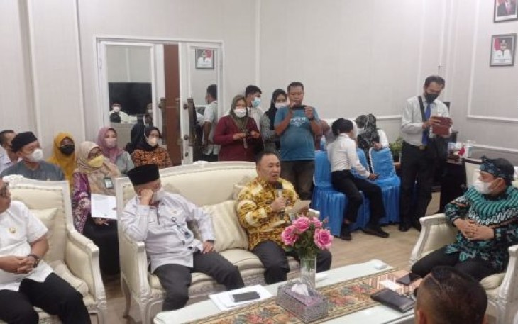 Kunjungan TPPS Kota Bengkulu ke Wakil Walikota Bengkulu Dedy Wahyudi di ruang kerjanya, Kamis, 7 April 2022