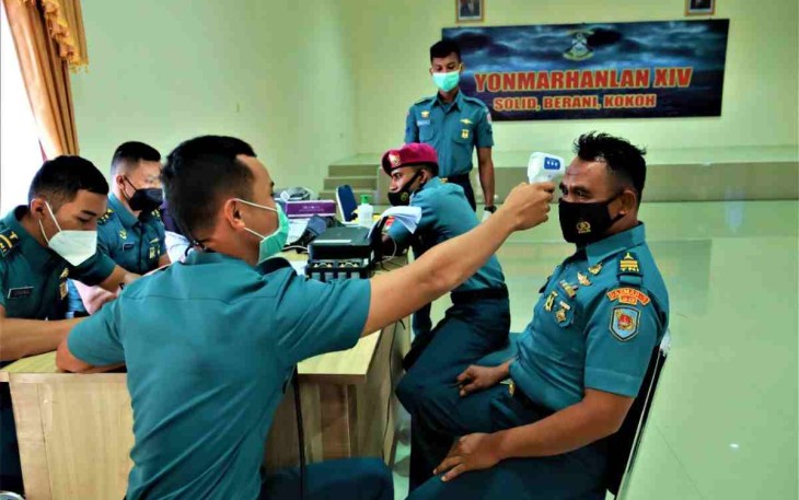 Yonmarhanlan XIV Sorong Sukseskan Serbuan Vaksinasi Booster 