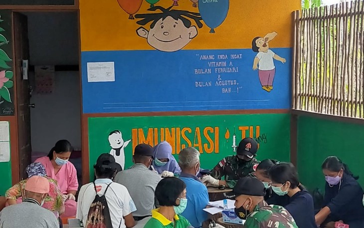 Posyandu Lansia Ala Satgas Yonif 144/JY di Perbatasan