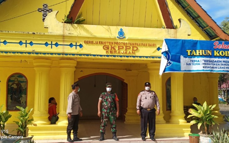 Ibadah Gereja, Babinsa Negara Imbau Patuhi Prokes