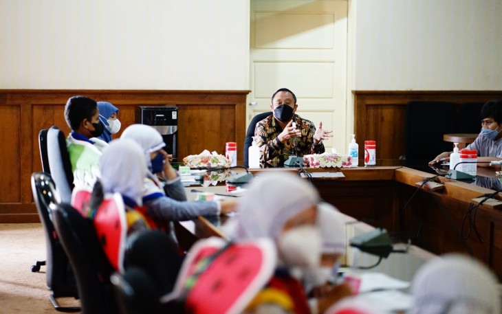 Wabup Safin menerima kedatangan siswa SDIT Yaumi Fatimah