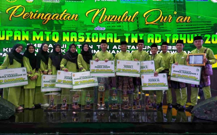 Kodam I/BB juara umum MTQN TNI AD. Sabtu (23/4/2022)