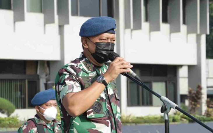 Pangkoopsud 1 berikan arahan jelang libur lebaran saat apel khusus. Senin (25/4/2022)