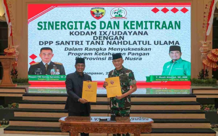 Pangdam Udayana jalin kemitraan bersama DPP Santri Tani NU. Senin (25/4/2022)