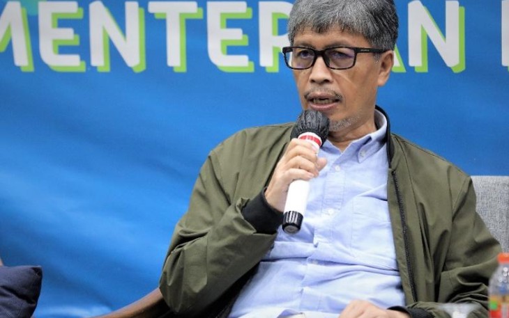 Edy Satriya sampaikan Program BPUM di Kementerian Koperasi dan UKM Jakarta. Rabu (27/4/2022) 