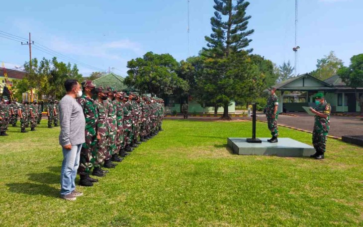 Apel cuti lebaran kodim 0801/Pacitan. Selasa (03/05/2022)