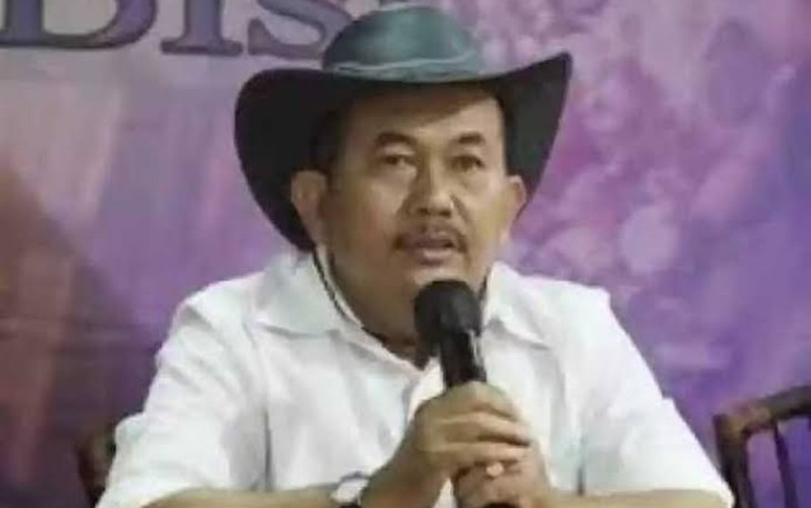Gandi Parapat saat menyampaikan selamat atas PDSI sudah di sahkan Kemenkumham saat konferensi pers di Jakarta. (04/05/2022)