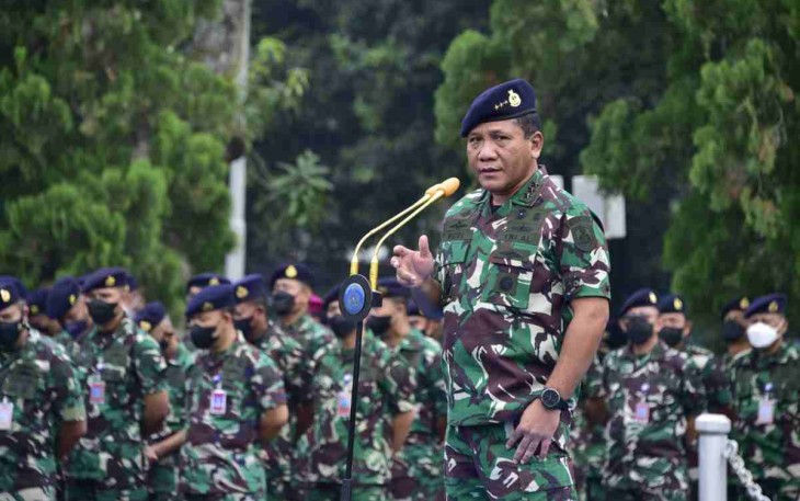 Wakasal saat pimpin apel khusus di Mabesal. Senin (09/05/2022)