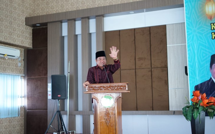 Wagub Bengkulu, Rosjonsyah, saat menyampaikan sambutan, Senin (9/5/2022)
