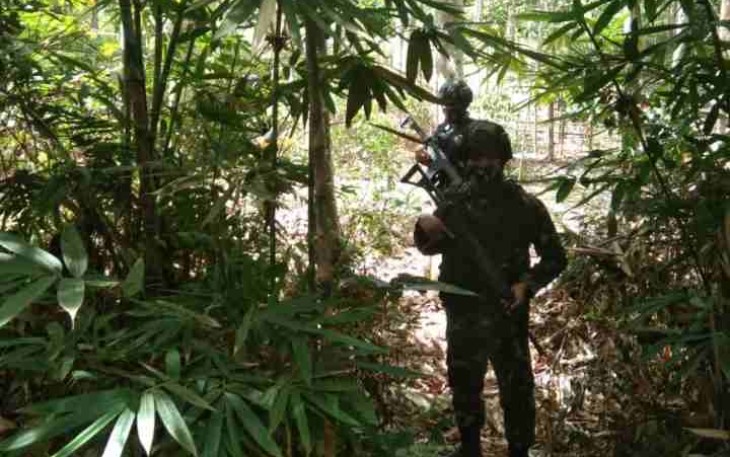 Patroli keamanan cegah kegiatan Illegal di perbatasan. Selasa (10/05/2022)