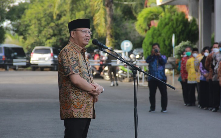 Gubernur Bengkulu, Rohidin Mersyah, saat sambutan, Kamis (12/5/2022)