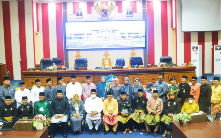 Rapat Paripurna pengesahan penetapan hari jadi Kabupaten Bintan, Selasa (17/5/2022)