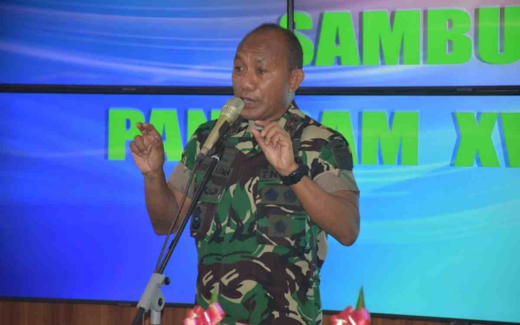 Pangdam Kasuari saat menghadiri HUT Ke-59 Korem 181/PVT. Selasa (17/05/2022)