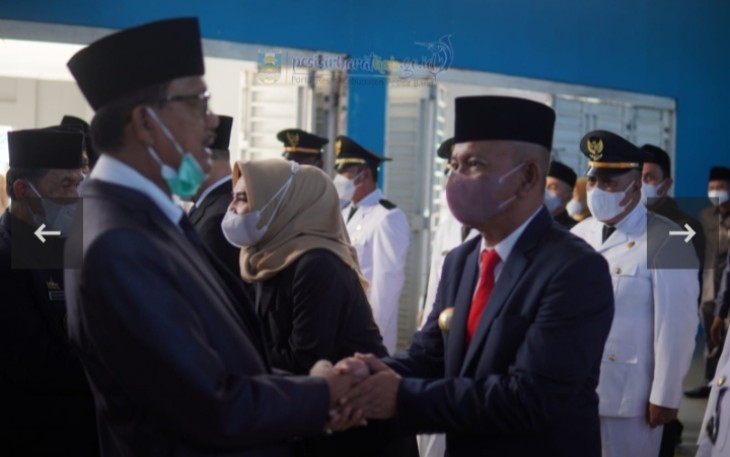 Pelantikan ASN Pemkab Pesibar oleh Bupati Agus Istiqlal, Rabu (18/5/2022)