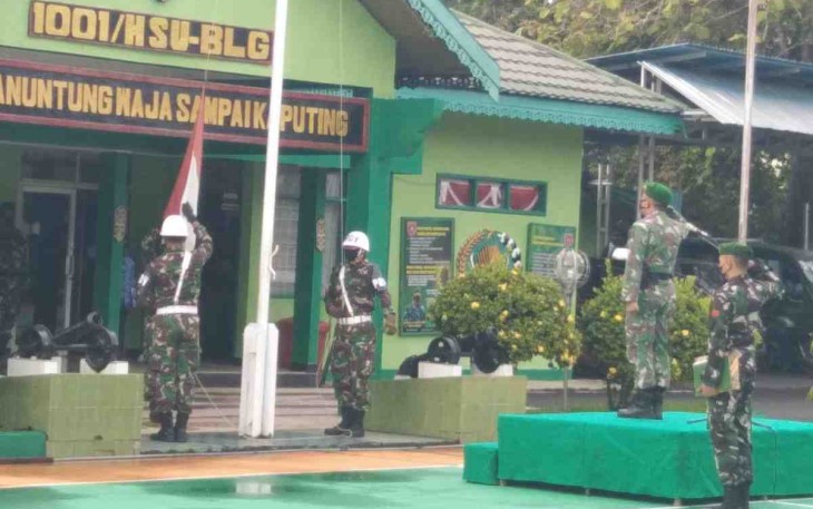 Upacara bendera peringati Harkitnas Ke-114 di Kodim 1001/HSU-BLG. Jum'at (20/05/2022)