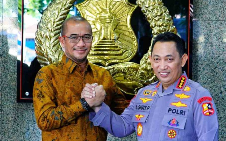 Kapolri bersama Ketua KPU