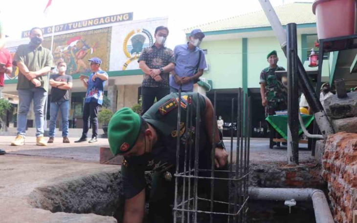 Pembangunan gapura kodim 0807/Tulungagung 
