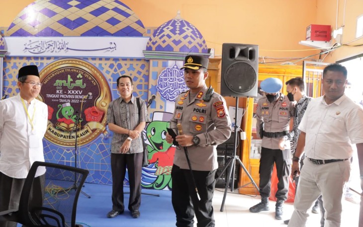 Kapolres Kaur saat Tinjau Lokasi Perlombaan MTQ