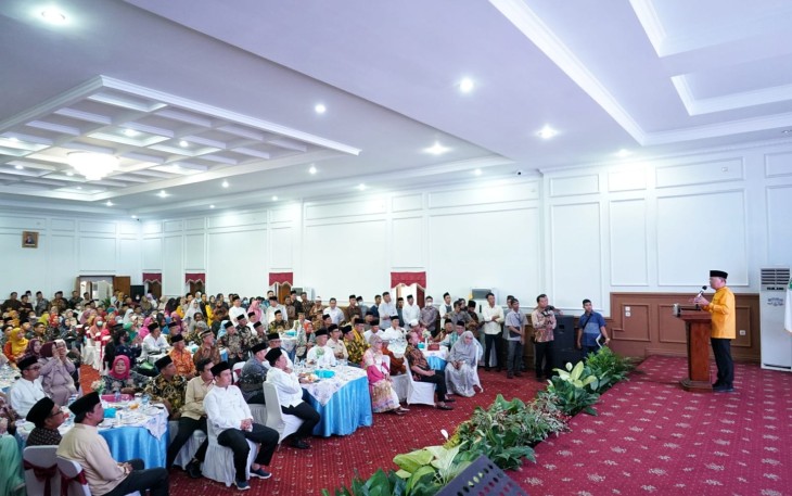 Acara silaturahmi Ikatan Keluargo Jang Pat Petulai di Balai Raya Semarak Bengkulu, Kamis (26/5/2022).