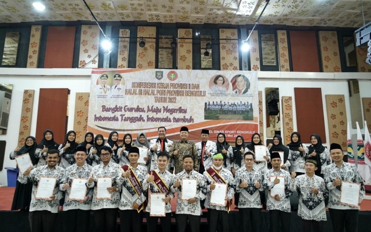 Konferprov II PGRI Bengkulu, di Hotel Sinar Sport Bengkulu, Sabtu (28/5/2022).