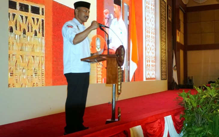 Sekdaprov Kepri Adi Prihantara saat memberi sambutan